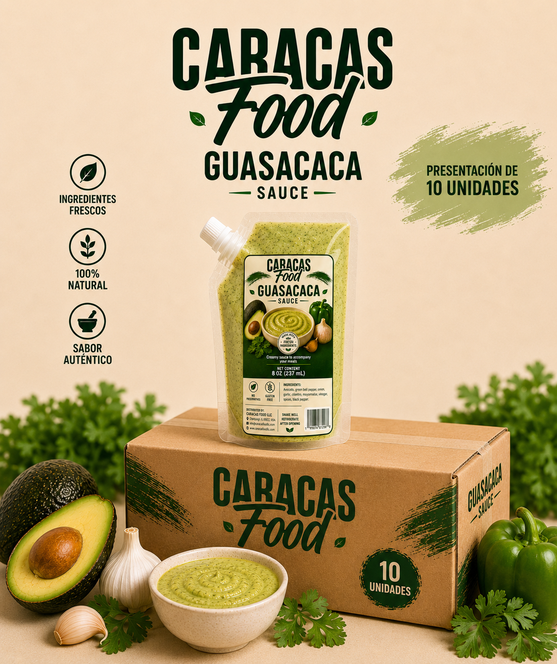 Caracas Food Guasacaca sauce - 10 Units